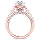 Nasrin Round Moissanite Bridal Set rosegold