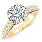 Nasrin Round Moissanite Engagement Ring yellowgold