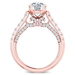 Nasrin Round Moissanite Engagement Ring rosegold