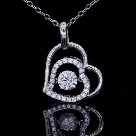 Nayeli Moissanite Necklace whitegold