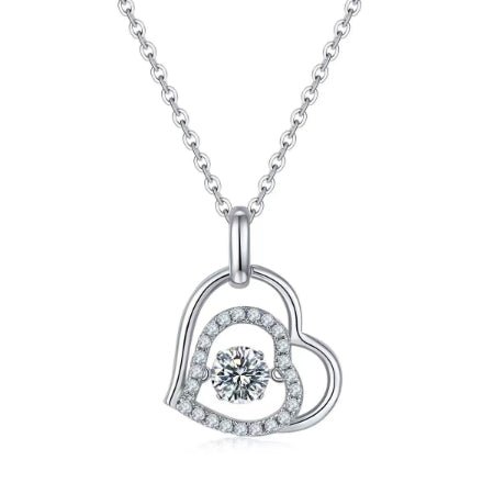 Nayeli Moissanite Necklace whitegold