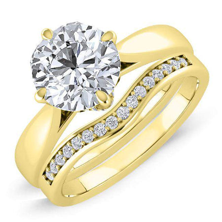 Gardenia Round Diamond Bridal Set (Lab Grown Igi Cert) yellowgold