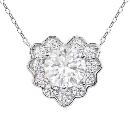 Nessa Moissanite Necklace whitegold