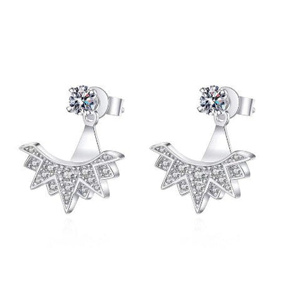 Nida Moissanite Earrings whitegold