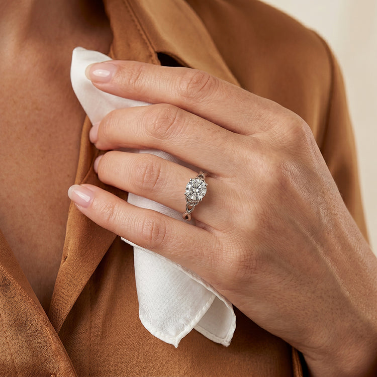 Nolina - GIA Natural Round Diamond Engagement Ring