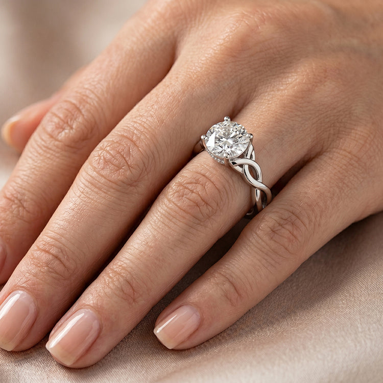 Nolina - GIA Natural Round Diamond Engagement Ring