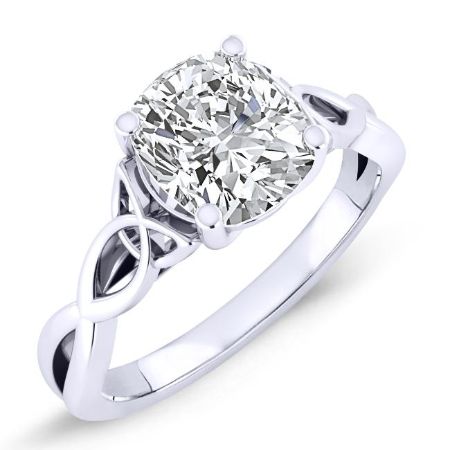 Nolina Matching Band Only ( Engagement Ring Not Included) For Ring With Cushion Center whitegold