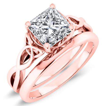 Nolina Princess Moissanite Bridal Set rosegold