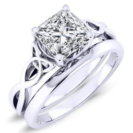2.00 ct - Nolina - Princess Moissanite Bridal Set