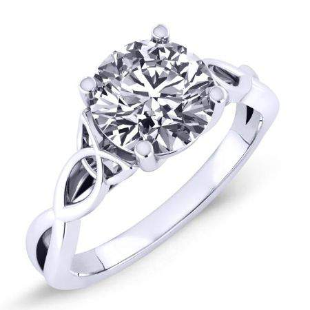 Nolina Round Diamond Engagement Ring (Lab Grown Igi Cert) whitegold