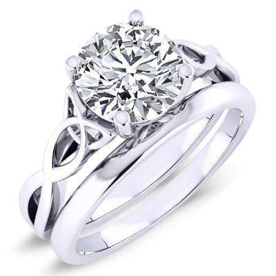 Nolina Round Moissanite Bridal Set whitegold