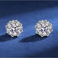 Nyla Moissanite Earrings whitegold