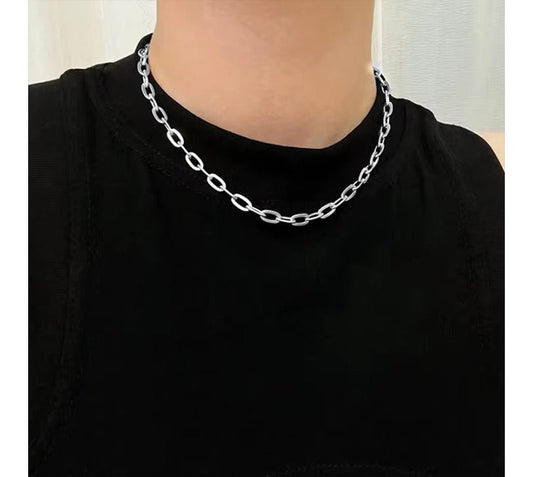 O Chain Necklace White Gold