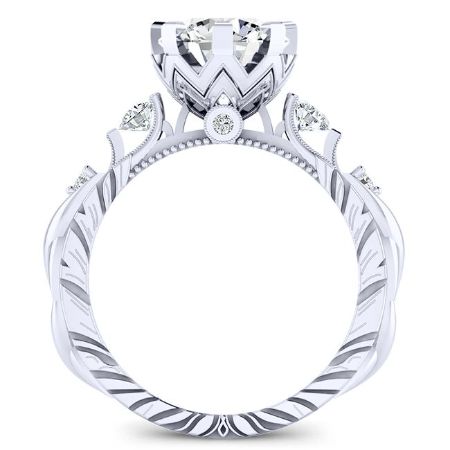 Oleana Round Diamond Engagement Ring (Lab Grown Igi Cert) whitegold