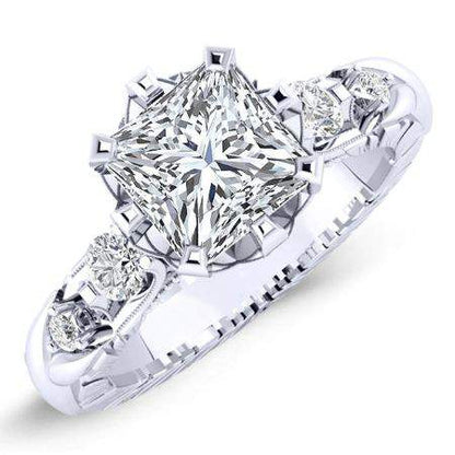 Oleana Princess Diamond Engagement Ring (Lab Grown Igi Cert) whitegold