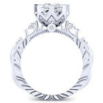 Oleana Princess Moissanite Engagement Ring whitegold