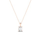 Orchid Cushion Cut Diamond Solitaire Necklace