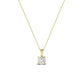 Orchid Cushion Cut Diamond Solitaire Necklace (Clarity Enhanced) yellowgold