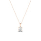 Orchid Emerald Cut Diamond Solitaire Necklace