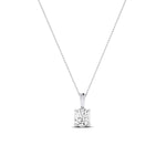 Orchid Oval Cut Diamond Solitaire Necklace (Clarity Enhanced) whitegold