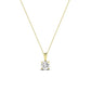 Orchid Round Cut Diamond Solitaire Necklace (Clarity Enhanced) yellowgold