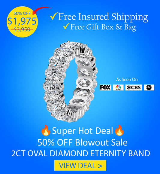 2ct Oval Diamond Eternity Band