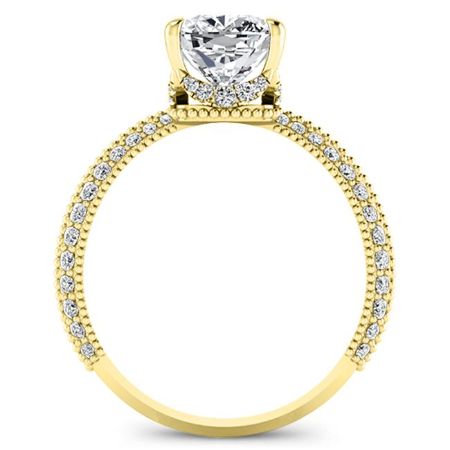 Oxalis Cushion Diamond Engagement Ring (Lab Grown Igi Cert) yellowgold