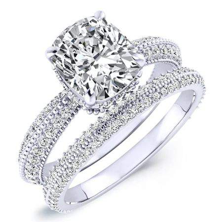 1.00 ct - Oxalis - GIA Natural Cushion Diamond Bridal Set