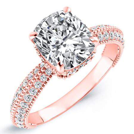 Oxalis Cushion Diamond Engagement Ring (Lab Grown Igi Cert) rosegold