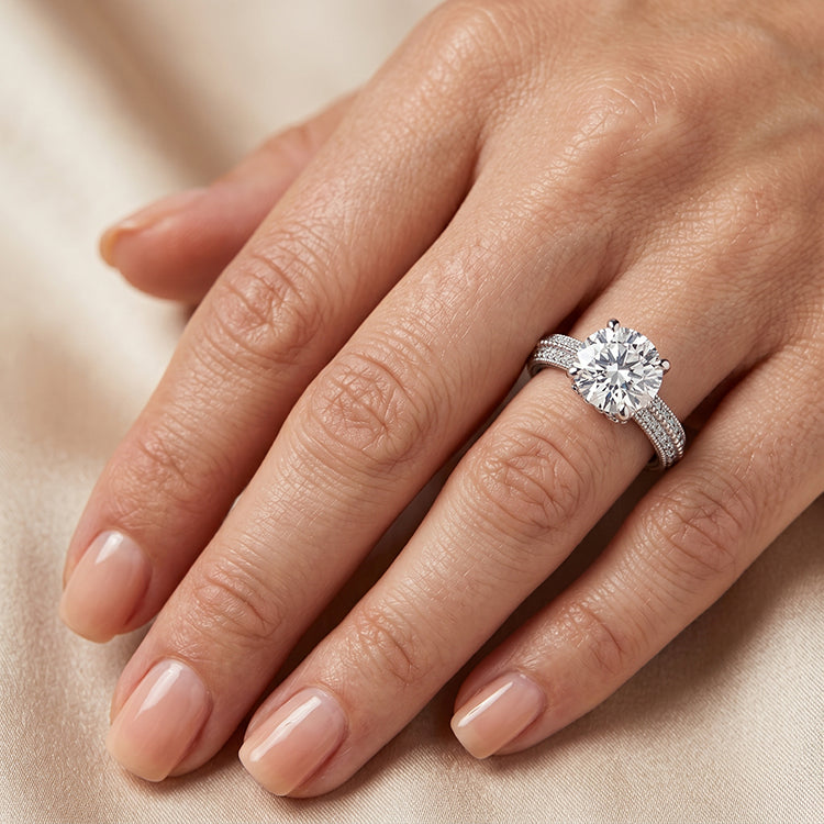 Oxalis - GIA Natural Round Diamond Engagement Ring