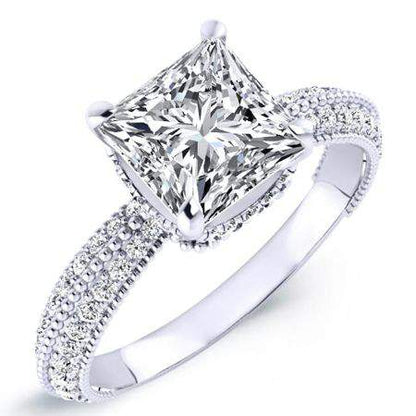 Oxalis Princess Diamond Engagement Ring (Lab Grown Igi Cert) whitegold