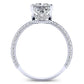 Oxalis Princess Moissanite Engagement Ring whitegold