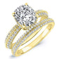 Oxalis Cushion Diamond Bridal Set (Lab Grown Igi Cert) yellowgold