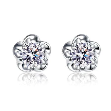 Paisley Moissanite Earrings whitegold