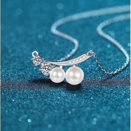 Patrese Diamond & Pearl Necklace whitegold