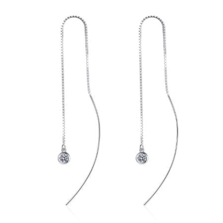 Paula Tassel Diamond Earrings whitegold