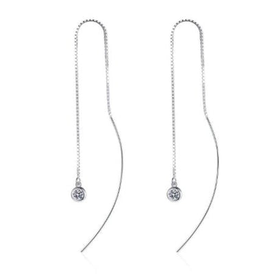 Paula Tassel Moissanite Earrings whitegold