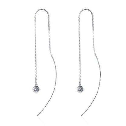 Paula Tassel Moissanite Earrings whitegold