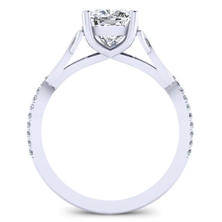 Pavonia Cushion Moissanite Bridal Set whitegold