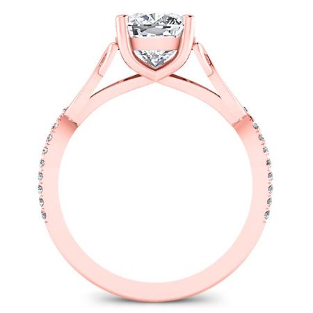 Pavonia Cushion Moissanite Bridal Set rosegold