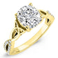 Pavonia Cushion Moissanite Bridal Set yellowgold