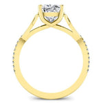 Pavonia Cushion Moissanite Engagement Ring yellowgold
