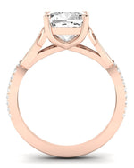 Pavonia Cushion Moissanite Engagement Ring rosegold