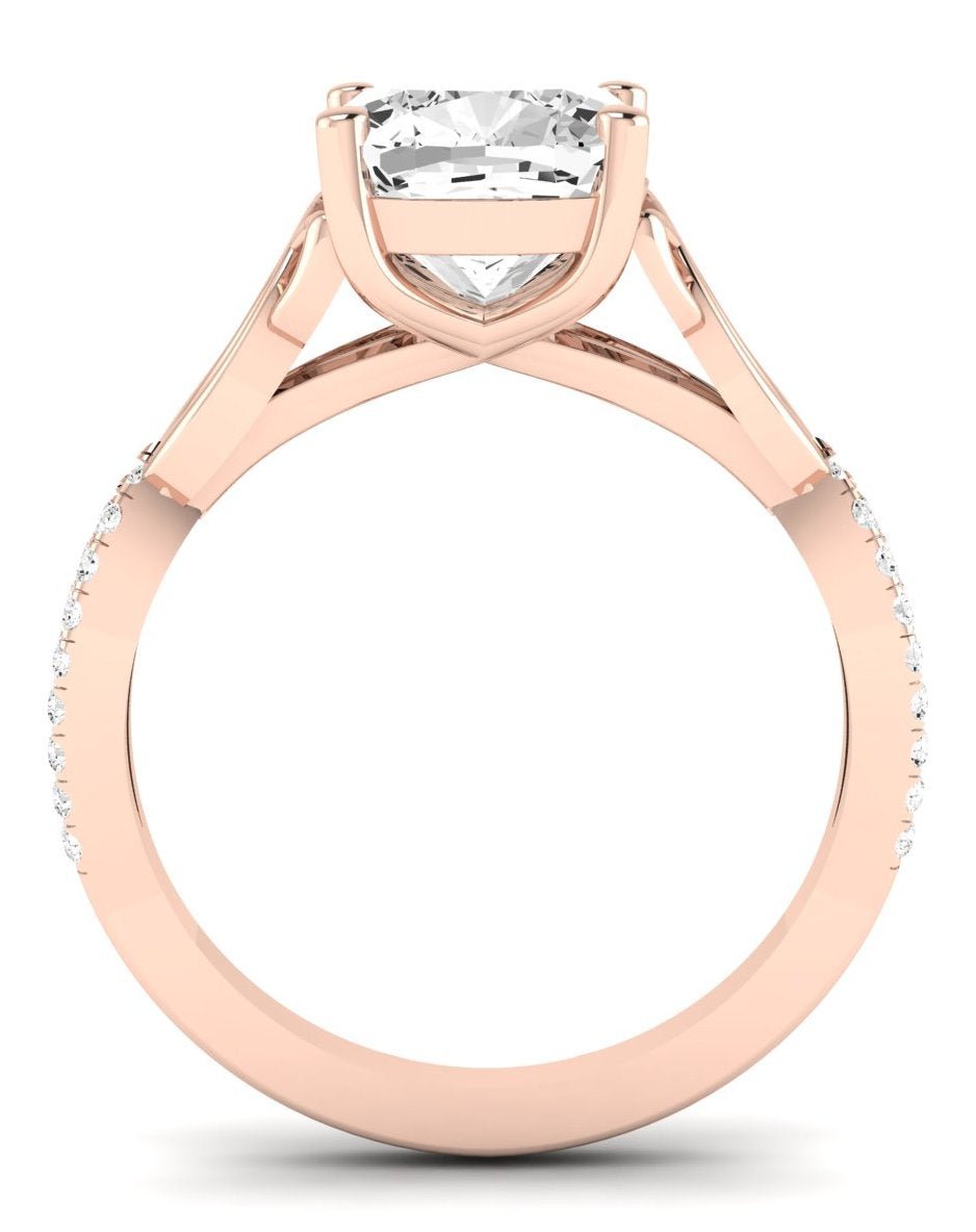 Pavonia Cushion Moissanite Engagement Ring rosegold