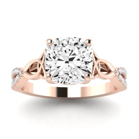 Pavonia Diamond Matching Band Only (does Not Include Engagement Ring)  For Ring With Cushion Center rosegold