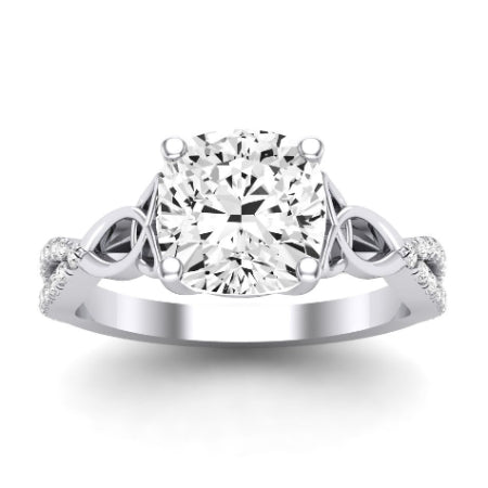 Pavonia Diamond Matching Band Only (does Not Include Engagement Ring)  For Ring With Cushion Center whitegold