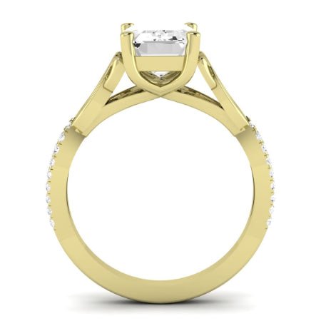 Pavonia Diamond Matching Band Only (does Not Include Engagement Ring)  For Ring With Emerald Center yellowgold