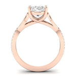 Pavonia Diamond Matching Band Only (does Not Include Engagement Ring)  For Ring With Oval Center rosegold
