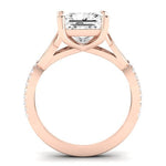 Pavonia Diamond Matching Band Only (does Not Include Engagement Ring)  For Ring With Princess Center rosegold