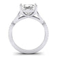 Pavonia Diamond Matching Band Only (does Not Include Engagement Ring)  For Ring With Princess Center whitegold